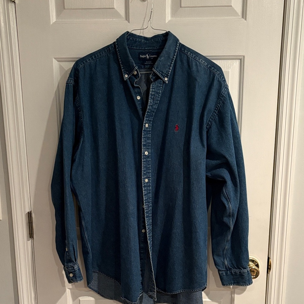 Ralph Lauren Men's Dark Blue Demin Casual Shirt